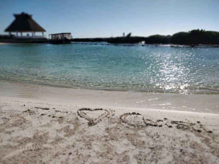 calming beach scene